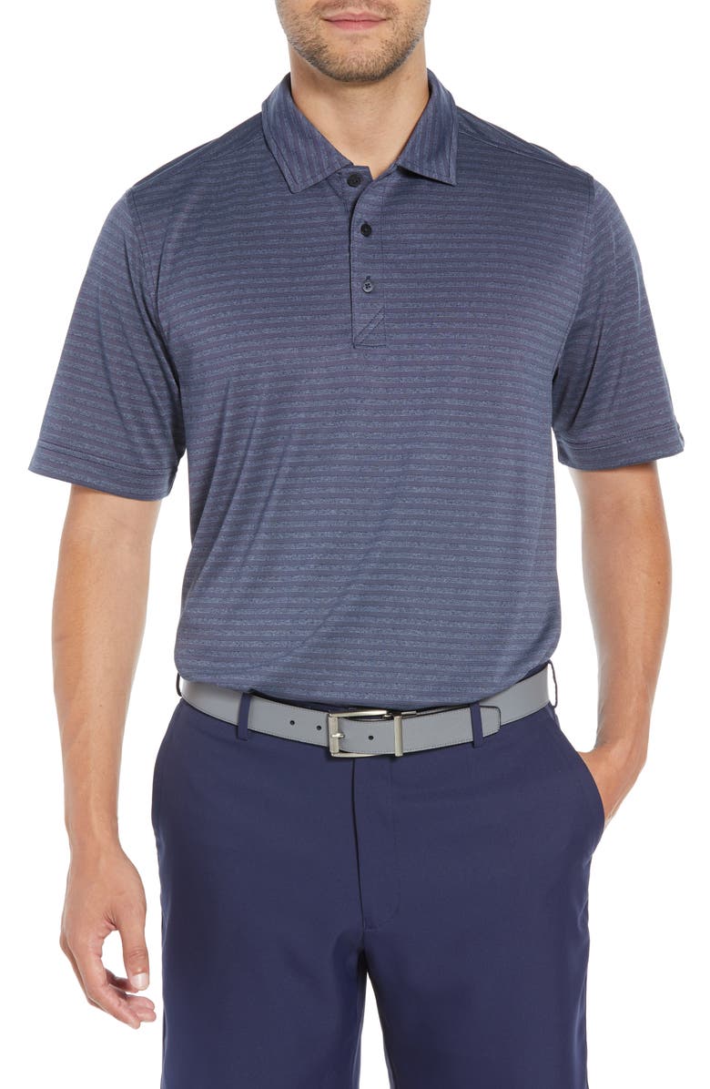 Cutter & Buck Cascade Melange Striped Polo, Main, color, 