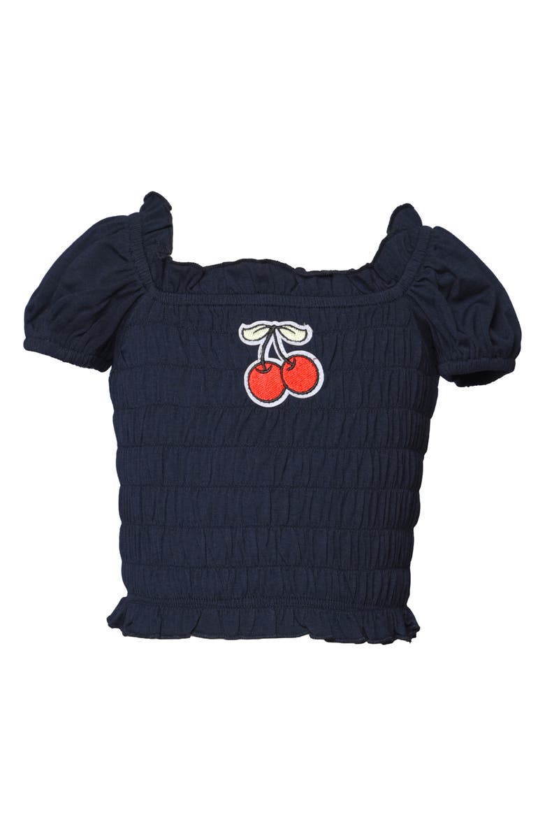 Sara Sara Kids' Smocked Puff Sleeve Top, Main, color,