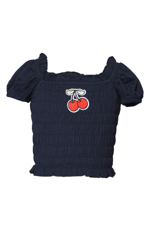 Kids' Smocked Puff Sleeve Top (Little Kid)