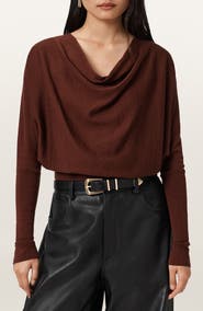 AllSaints Ridley Dolman Sleeve Crop Sweater