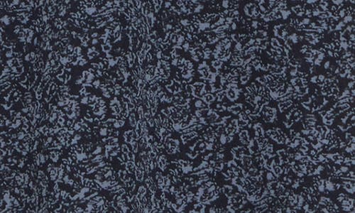 14th & Union Floral Print Short Sleeve Performance Button-up Shirt In Navy Blazer Floral Texture