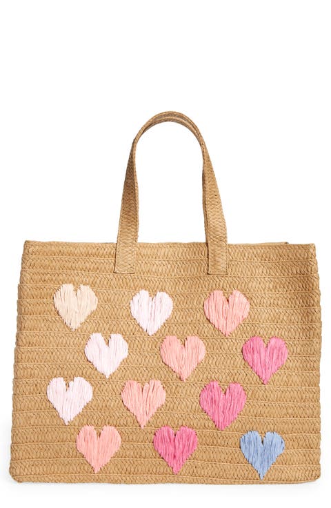 Be Mine Straw Tote