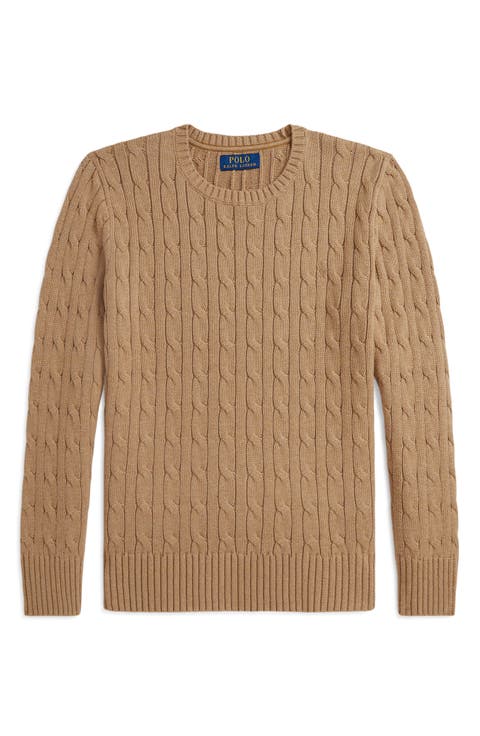 Kids' Cable Knit Cotton Sweater