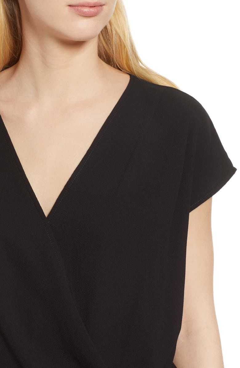 GIBSONLOOK Gibson Draped Faux Wrap Top, Alternate, color,