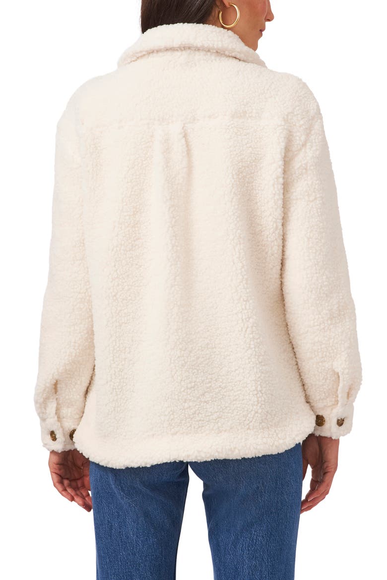 Faux Shearling Shirt Jacket, Alternate, color, VANILLA