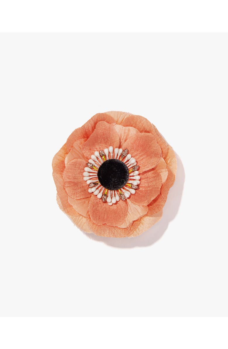 Helena Simon The Peach Anemone Floral Brooch, Main, color, Peach