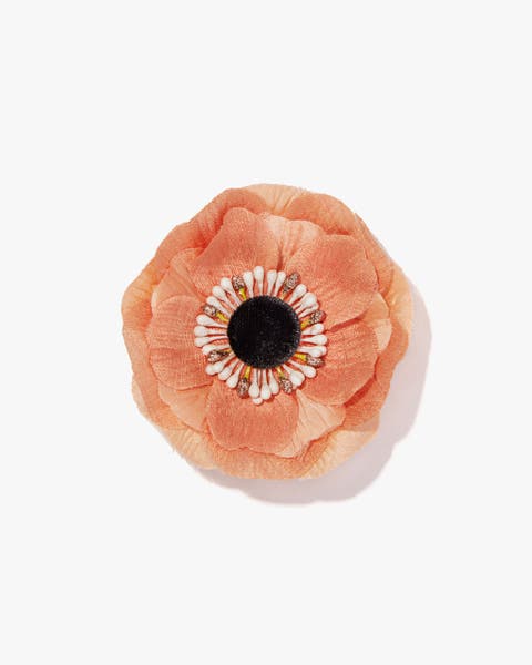 The Peach Anemone Floral Brooch