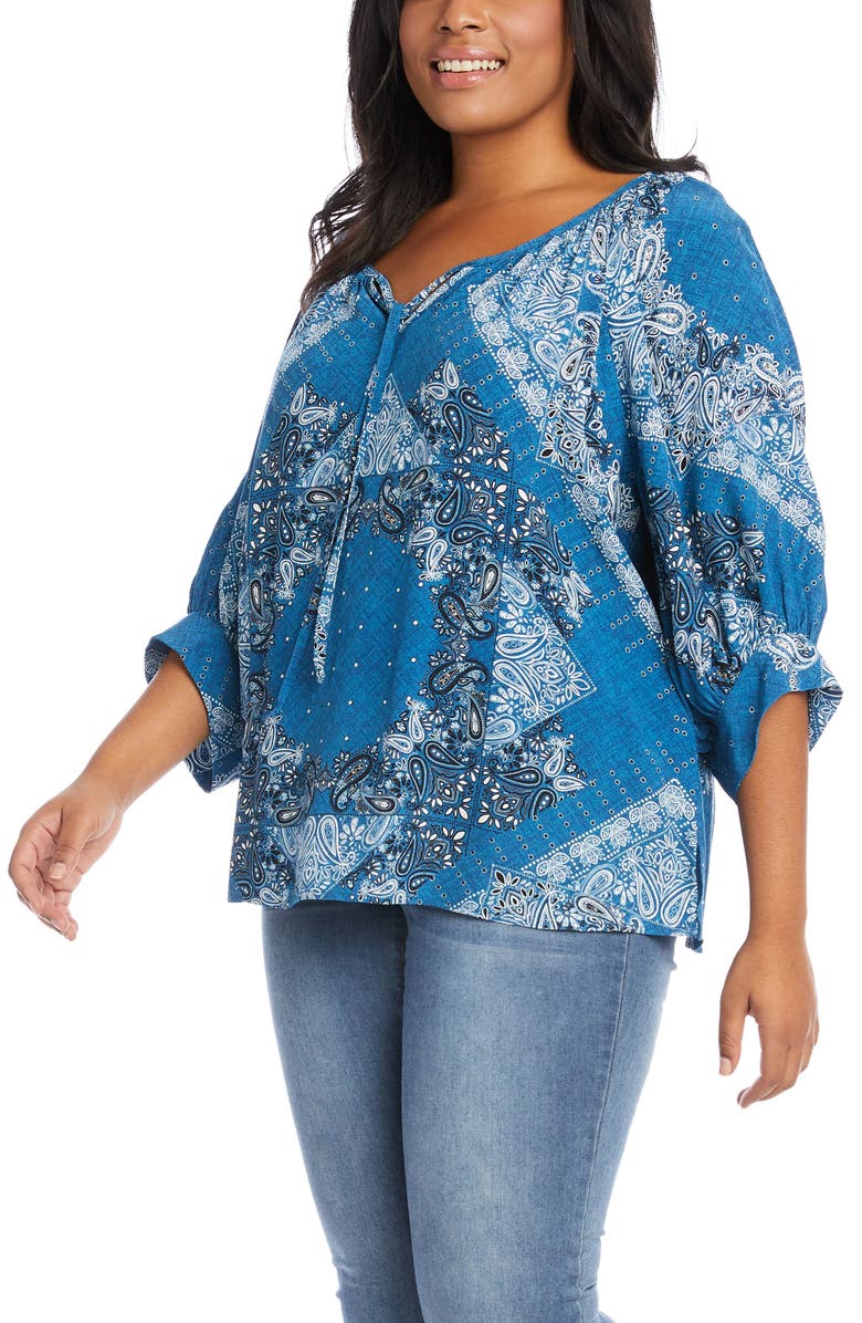 Karen Kane Blouson Sleeve Top, Alternate, color,