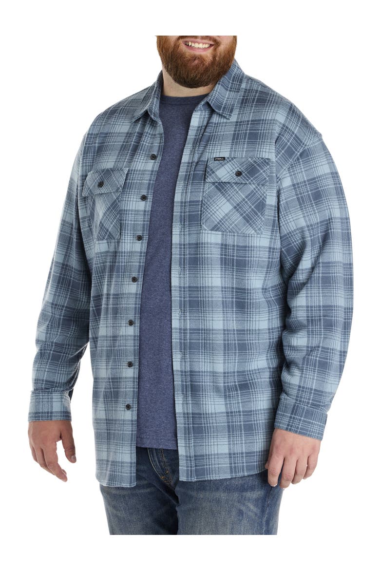 Big & Tall Sutton Plaid Sport Shirt, Alternate, color, CITADEL