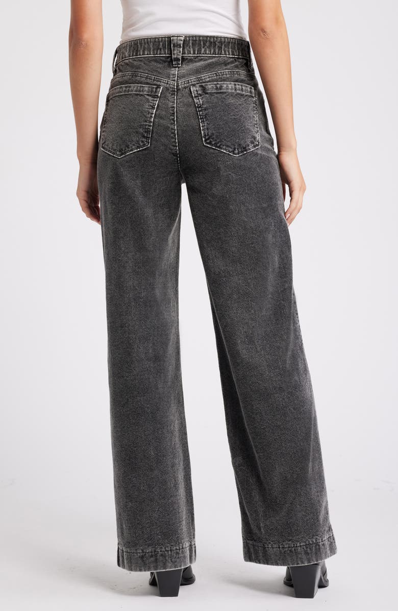 Wit & Wisdom Sam High Waist Wide Leg Corduroy Pants, Alternate, color, Washed Grey