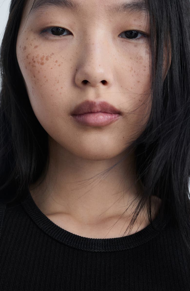 MANGO Fine Rib Knit Tank, Alternate, color,