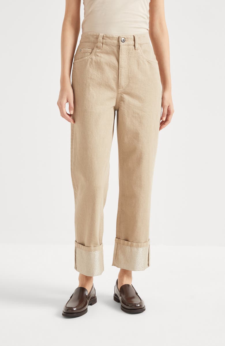 Brunello Cucinelli Cropped trousers, Alternate, color, 