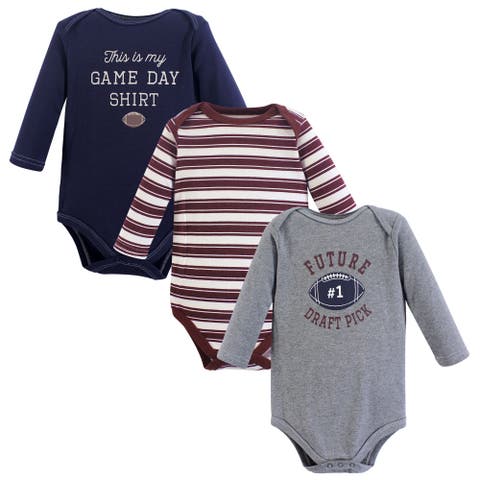 Cotton Long-Sleeve Bodysuit 3Pk (Baby)