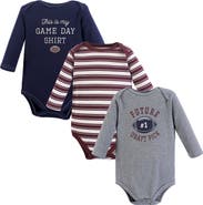 Hudson Baby Cotton Long-sleeve Bodysuit 3pk