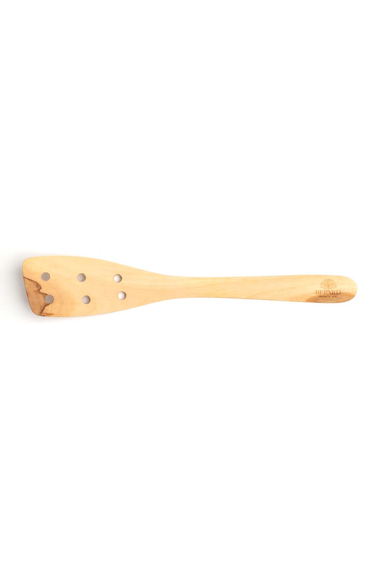 Contour Olive Wood Curved Slotted Spatula, 12-Inch, Alternate, color, Brown