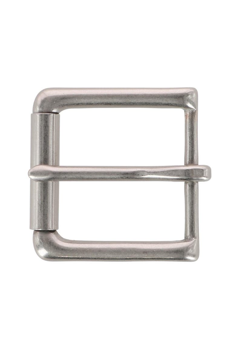 32mm Italian Solid Brass Roller Buckle Matte Finish, Main, color, Silver
