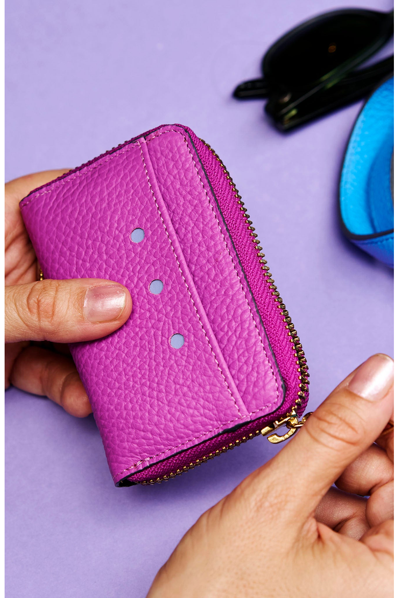 Ascot Coin and Card Case, Alternate, color, Magenta