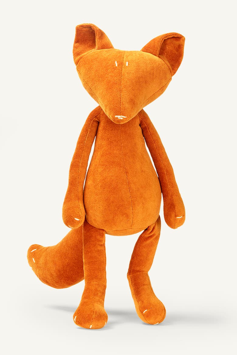 Arthus, the fox stuffed animal with sailor shirt, Main, color, Rust