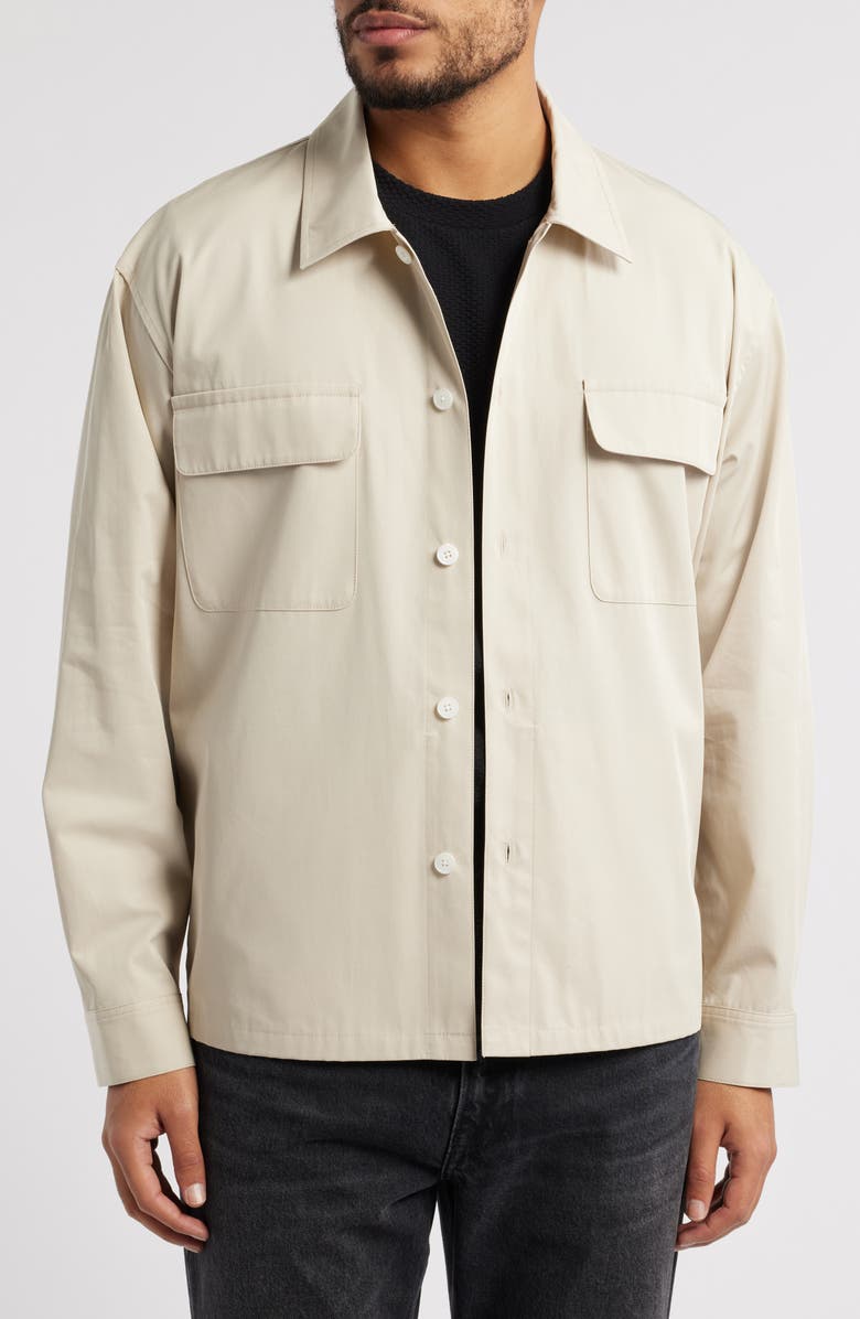 FRAME Double Pocket Overshirt, Main, color, Light Beige
