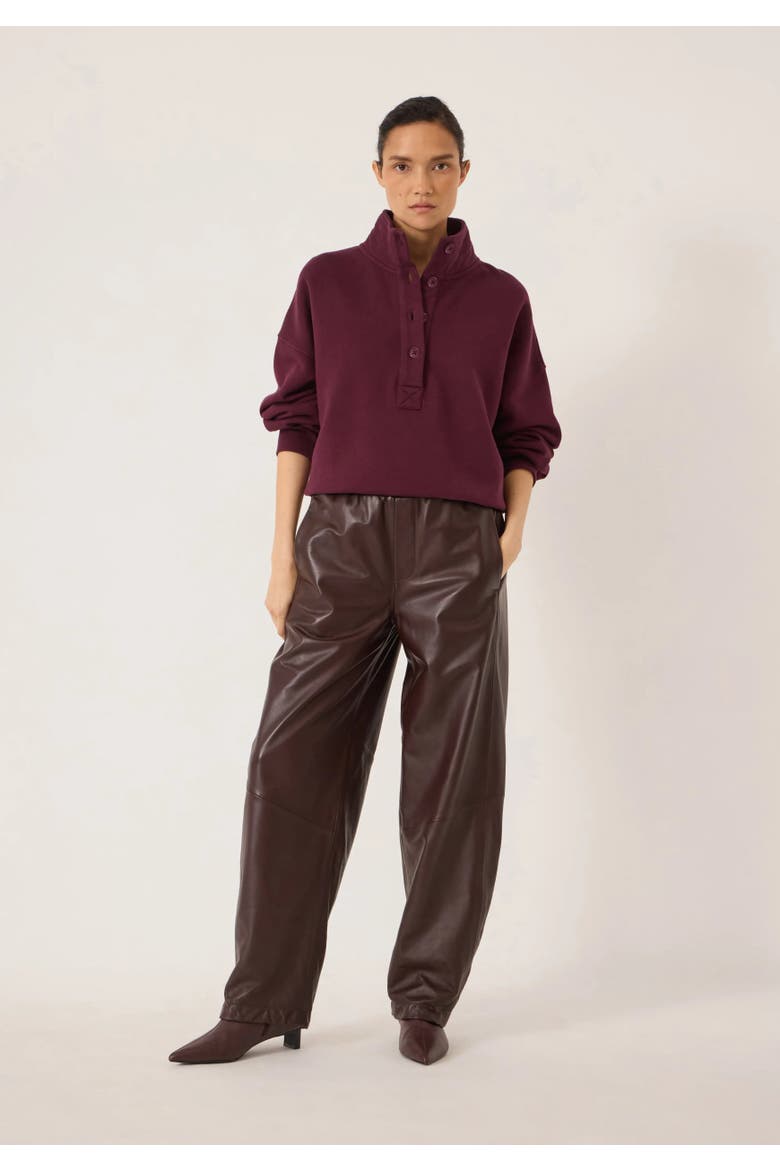 Hendrix Half Placket Sweatshirt, Main, color, Burgundy Red