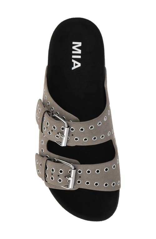 Mia Brooklyn Slide Sandal In Gray