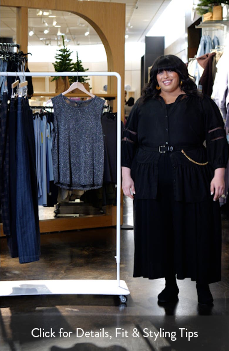 Shimmer Metallic Knit Tank, sales video thumbnail