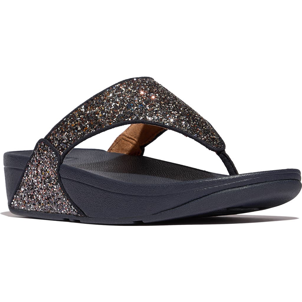 Fitflop Lulu Multi Tonal Glitter Toe Post Sandals In Blue