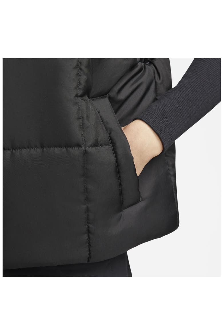 Sportswear Classic Water Repellent Therma-FIT Loose Puffer Vest, Alternate, color, BLACK/ WHITE