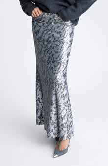 Kenneth Cole Sequin Bias Cut Maxi Skirt