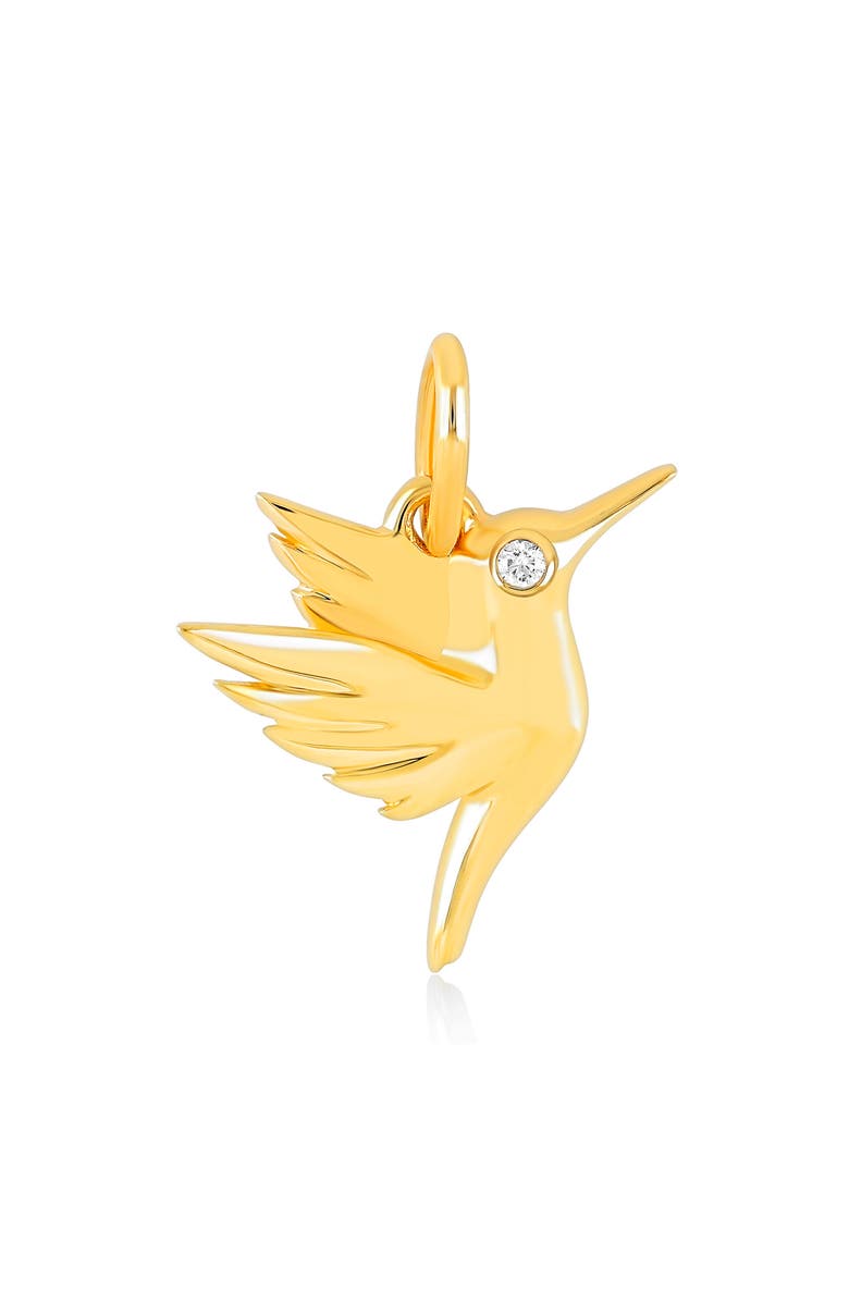 EF Collection Hummingbird Diamond Pendant Charm, Main, color, Yellow Gold