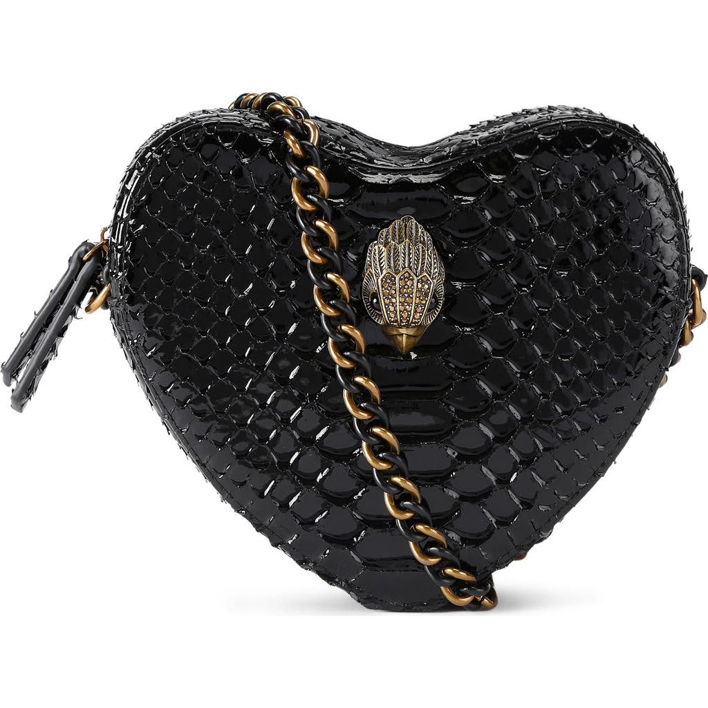 Kurt Geiger London Kensington Heart Crossbody Bag In Black