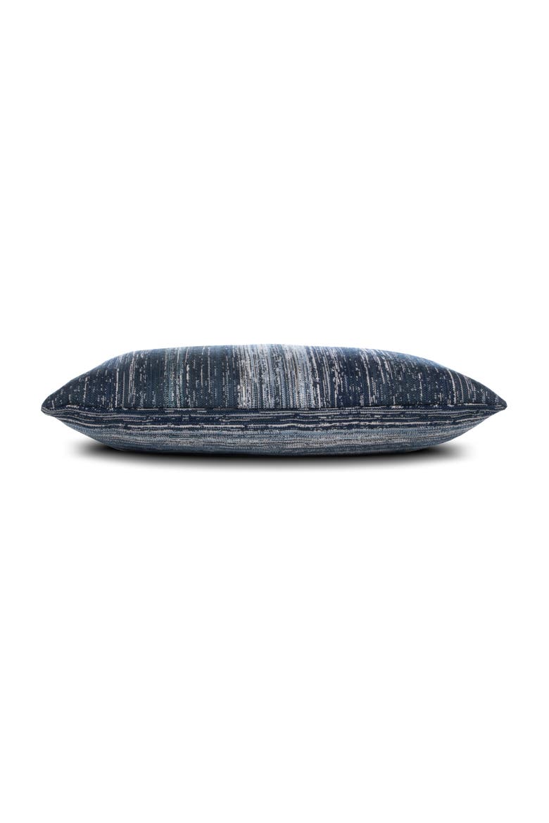 Textured Indoor & Outdoor Woven Accent Pillow, Alternate, color, Indigo