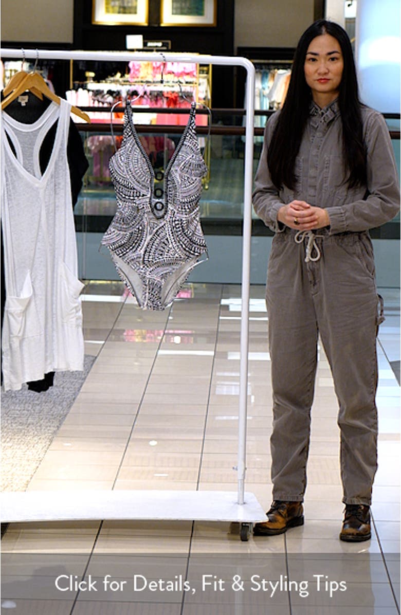 Dream Catcher Plunge One-Piece Swimsuit, sales video thumbnail