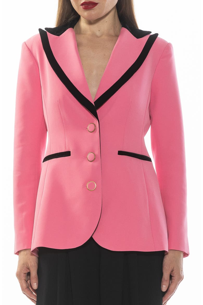 Reiss Peak Lapel Blazer, Main, color, PINK