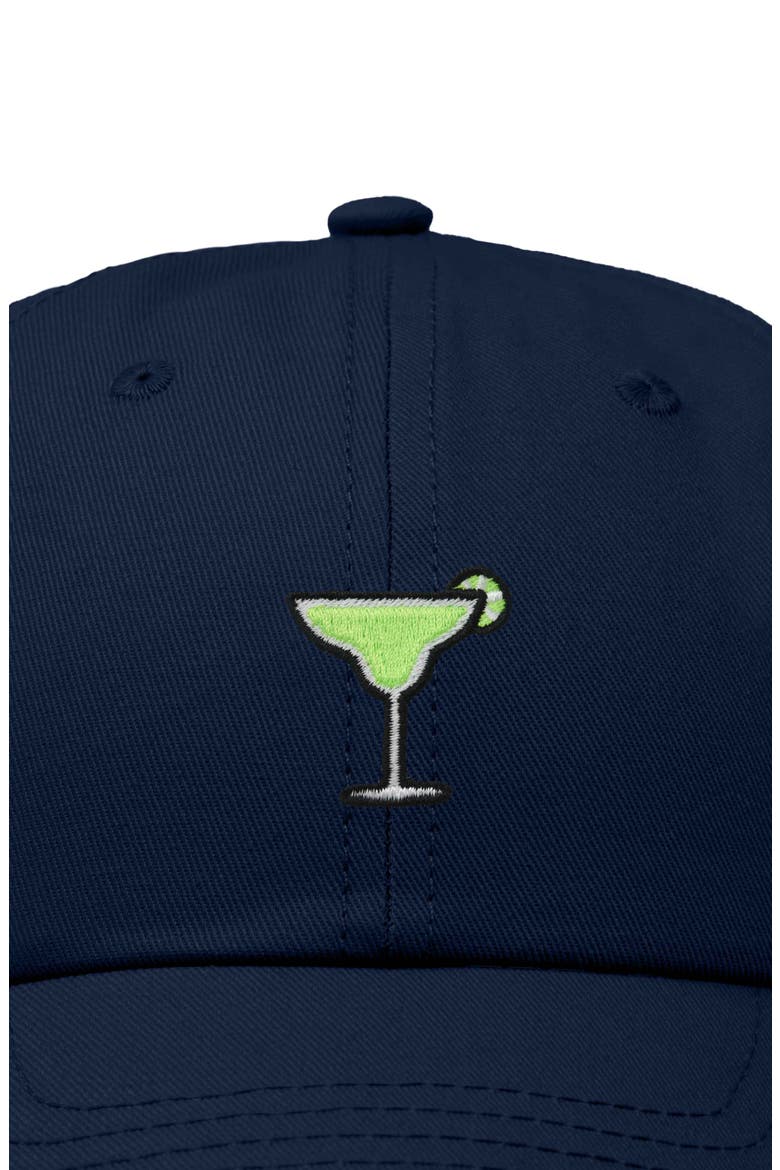 Margarita Embroidered Dad Hat, Alternate, color, Navy Blue