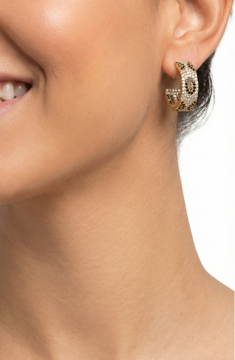 NATIVE GEM Maneater Leopard Hoops, Alternate, color, Leopard Maneater