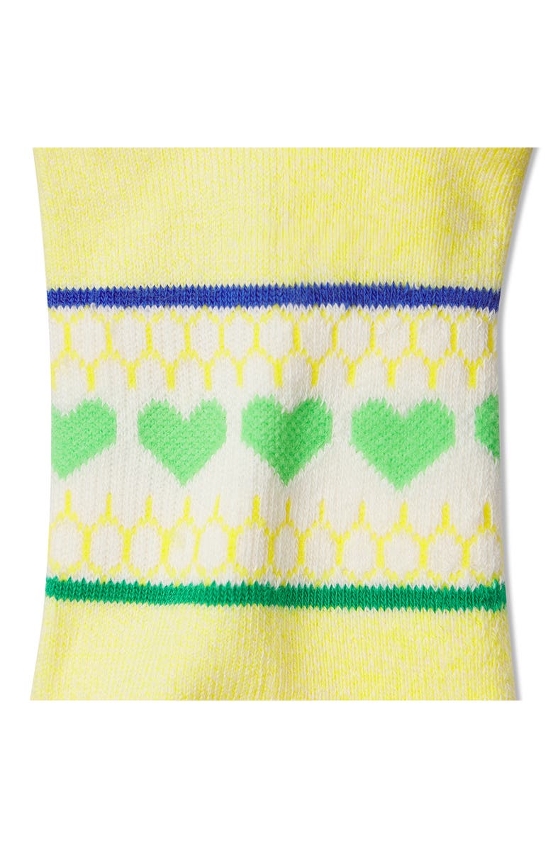 Bombas Pride Stripe Heart Ankle Socks, Alternate, color, Glow/ Soft White