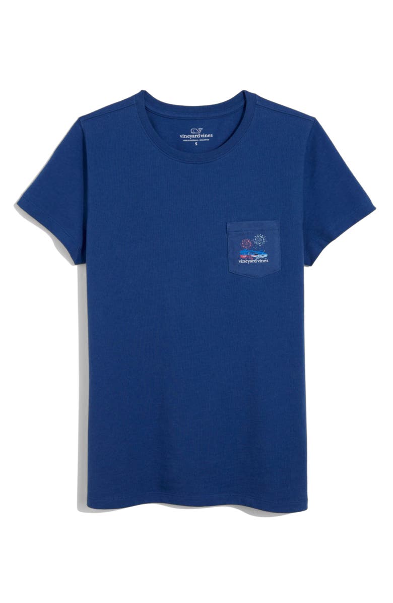 vineyard vines Flag Whale Graphic T-Shirt, Main, color, Moonshine