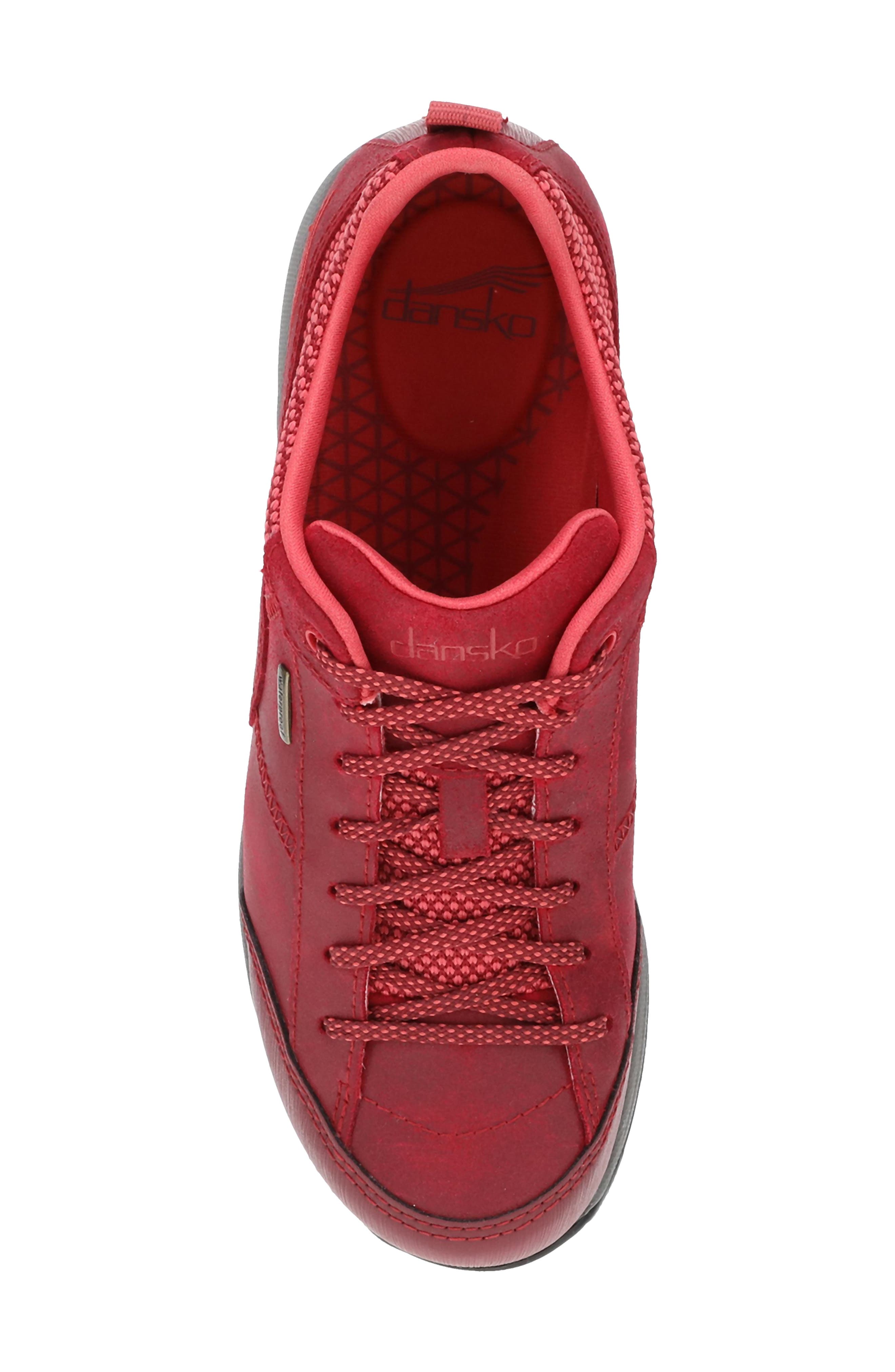 'Paisley' Waterproof Sneaker, Alternate, color, RED WATERPROOF