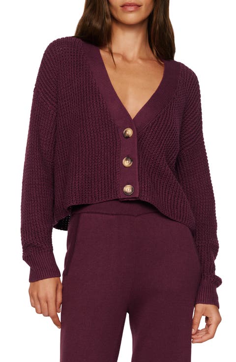 Waffle Knit Crop Cardigan