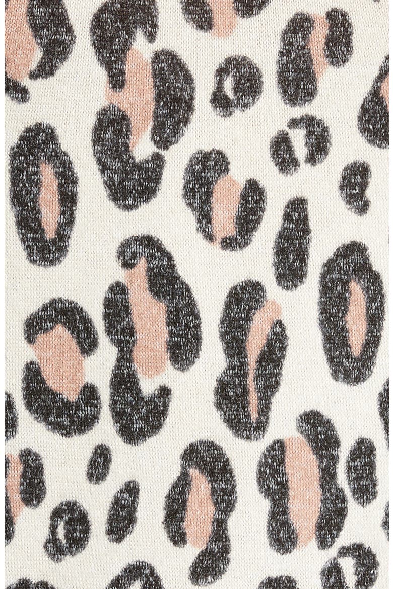 Hoodie Jogger Pajamas, Alternate, color, MOHAIR LEOPARD OATMEAL