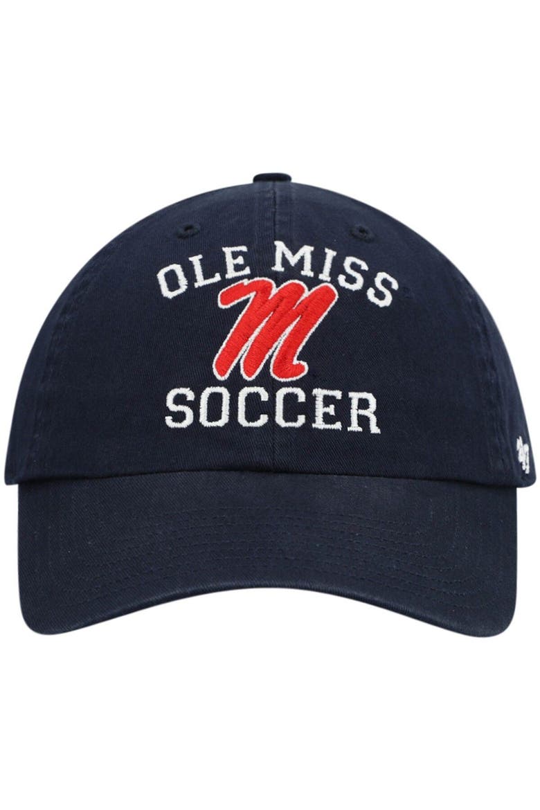 Men's '47 Navy Ole Miss Rebels Soccer Clean-Up Adjustable Hat, Alternate, color, Navy