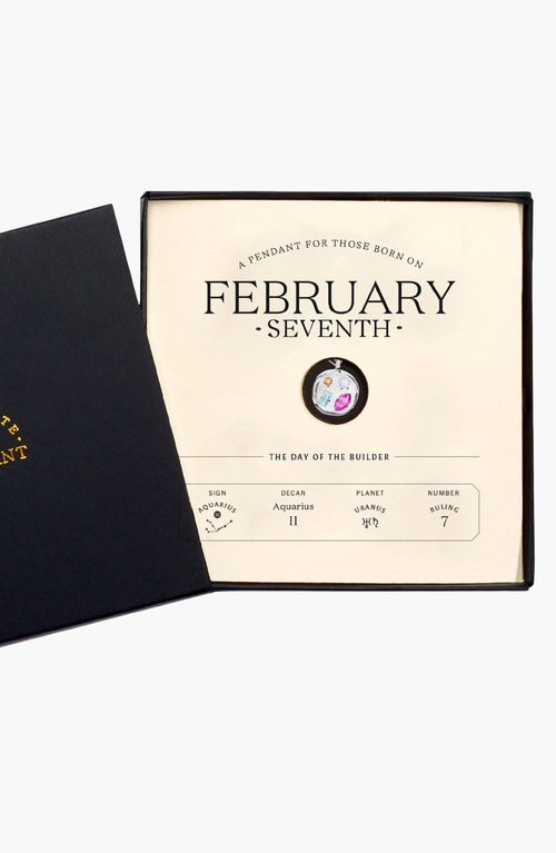 Birthdate Co. The February Birthdate Silver Pendant In February 7th - Silver