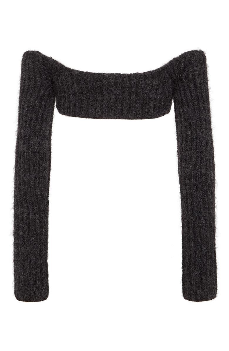 Fendi Off the Shoulder Bandeau Crop Sweater, Alternate, color, 