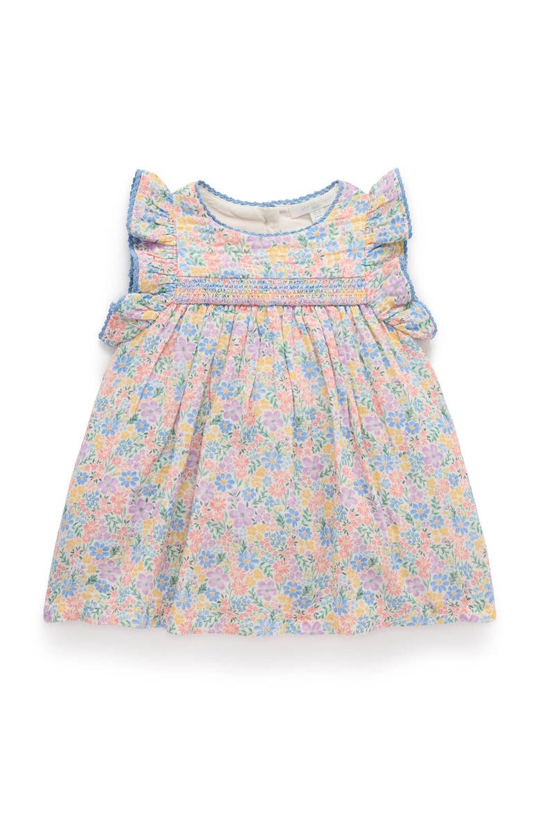 Purebaby Smocked Dress, Main, color, Isabella Print