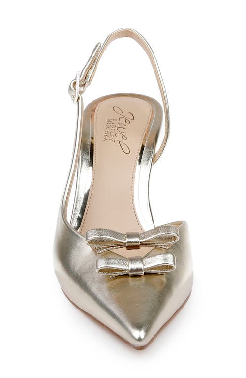 Jewel Badgley Mischka Ellery Slingback Pointed Toe Pump In Gold