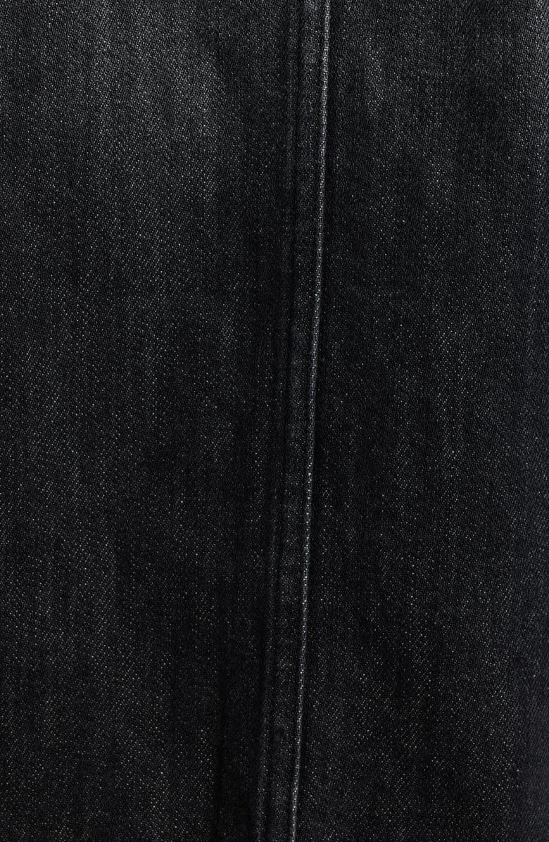 AllSaints Alba Stud Detail Sleeveless Denim Jacket, Alternate, color, Shadow Black