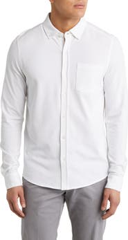 Cutter & Buck Reach Button-Down Piqué Knit Shirt