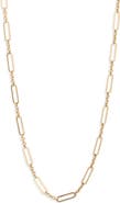 Anzie Open Link Paper Clip Chain Necklace