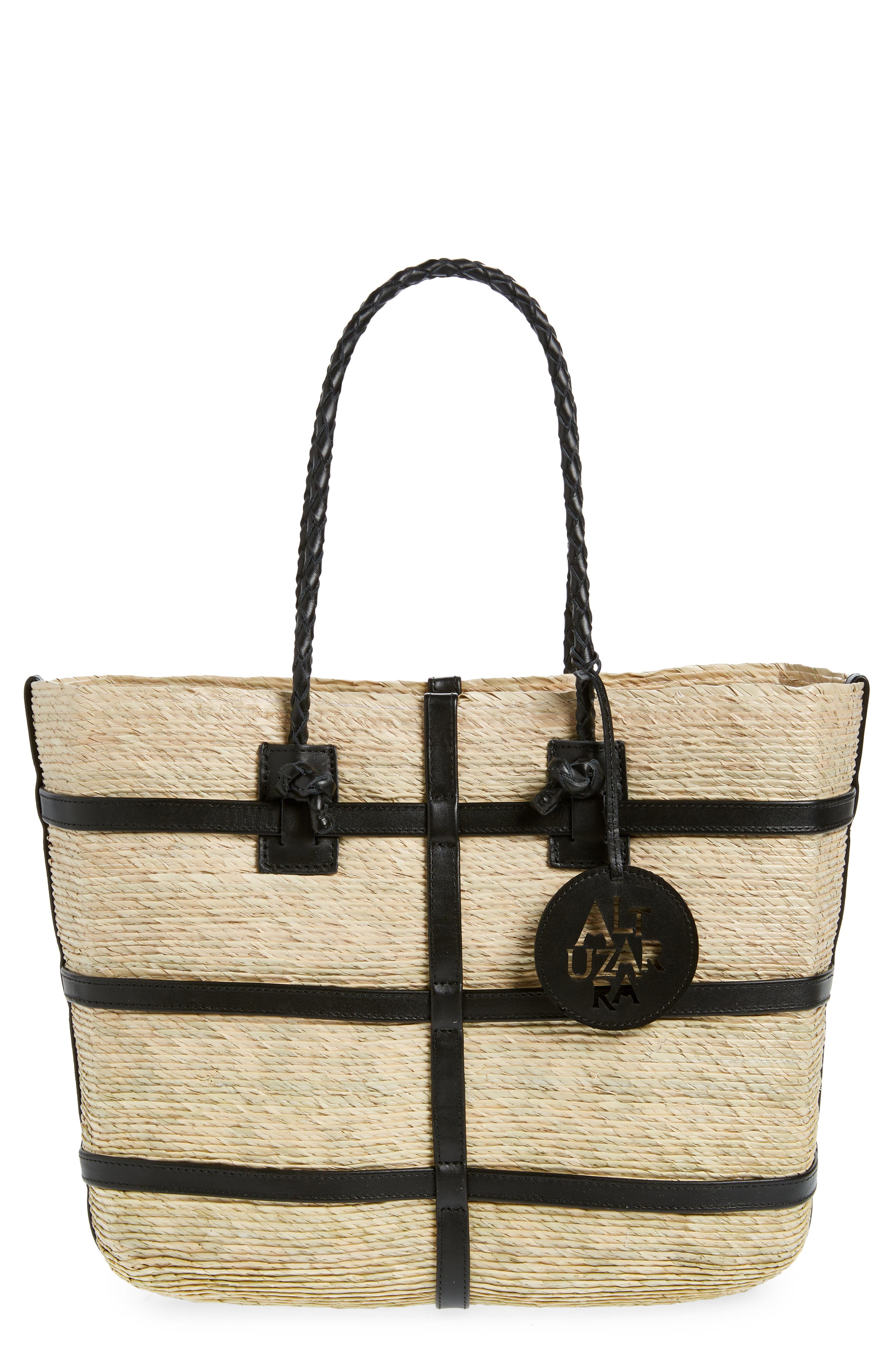 Altuzarra Large Watermill East/West Straw Tote, Main, color, 